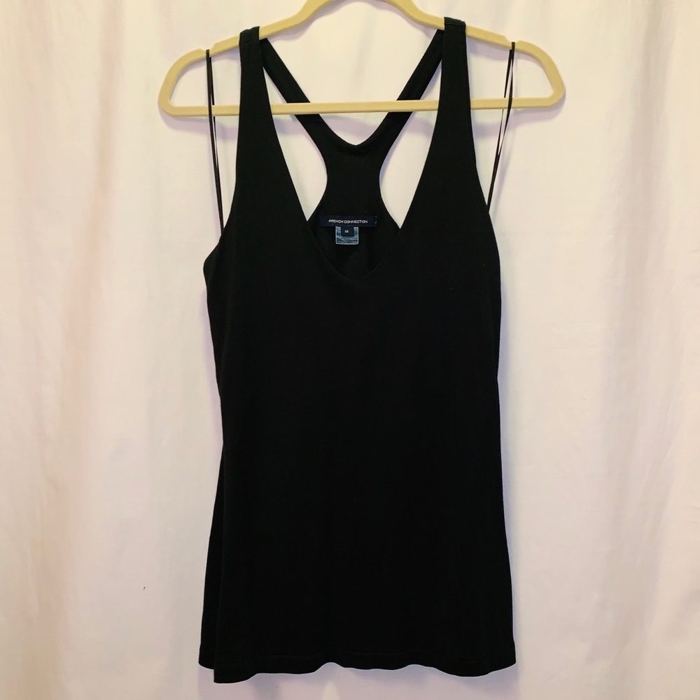 FCUK Black Deep V Neck Racerback :: M